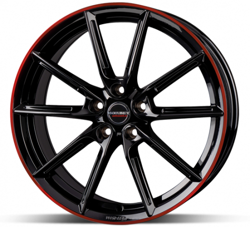 Borbet LX18 Black Red 8x18 5x112 ET40